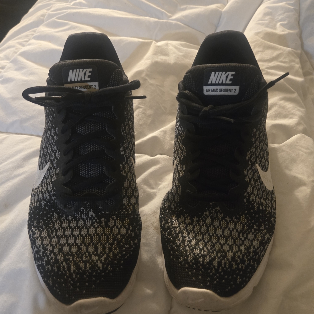 Nike Air Max Sequent 2 Black and White Men's Shoes